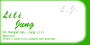 lili jung business card